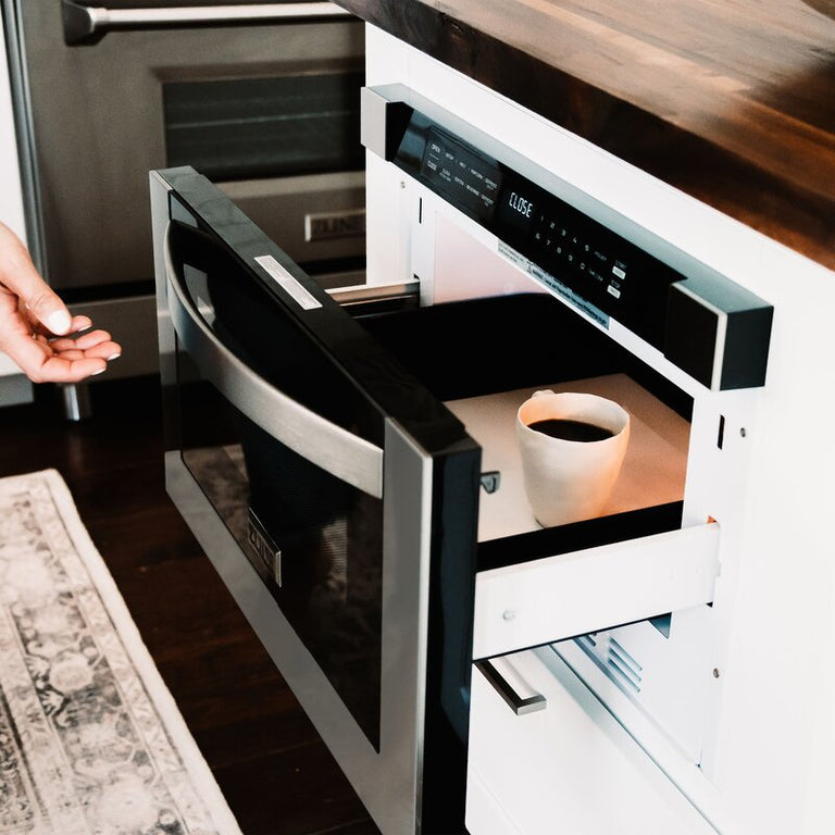 ZLINE Appliance Package - 30 in. Dual Fuel Range, 30 in. Range Hood, Microwave Drawer - 3KP-RARH30-MW