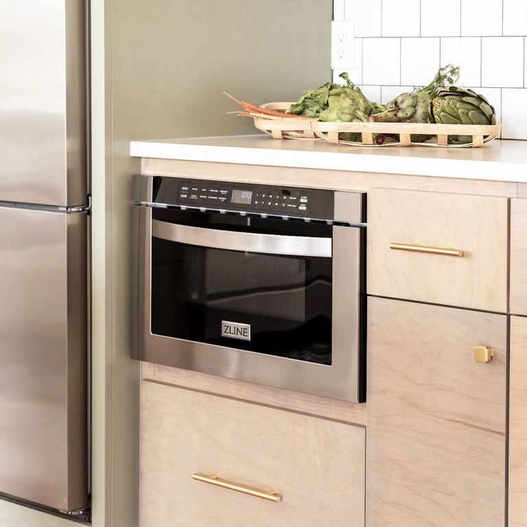 ZLINE Appliance Package - 30 in. Dual Fuel Range, 30 in. Range Hood, Microwave Drawer - 3KP-RARH30-MW