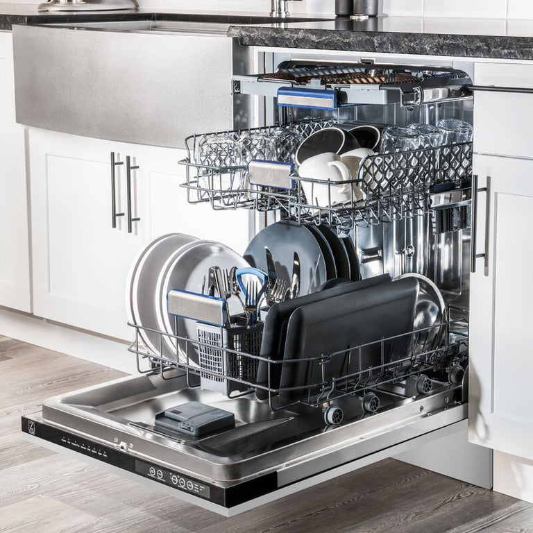 ZLINE Appliance Package - 36 in. Dual Fuel Range, Range Hood, 3 Rack Dishwasher - 3KP-RARH36-DWV