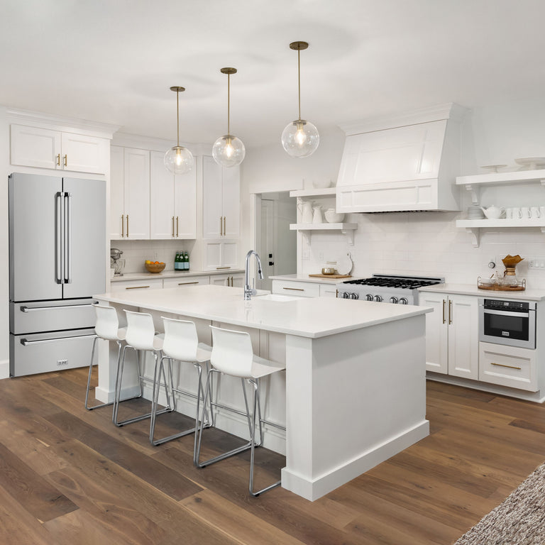 ZLINE Appliance Package - 36 in. Dual Fuel Range, Range Hood, 3 Rack Dishwasher, Refrigerator - 4KPR-RARH36-DWV