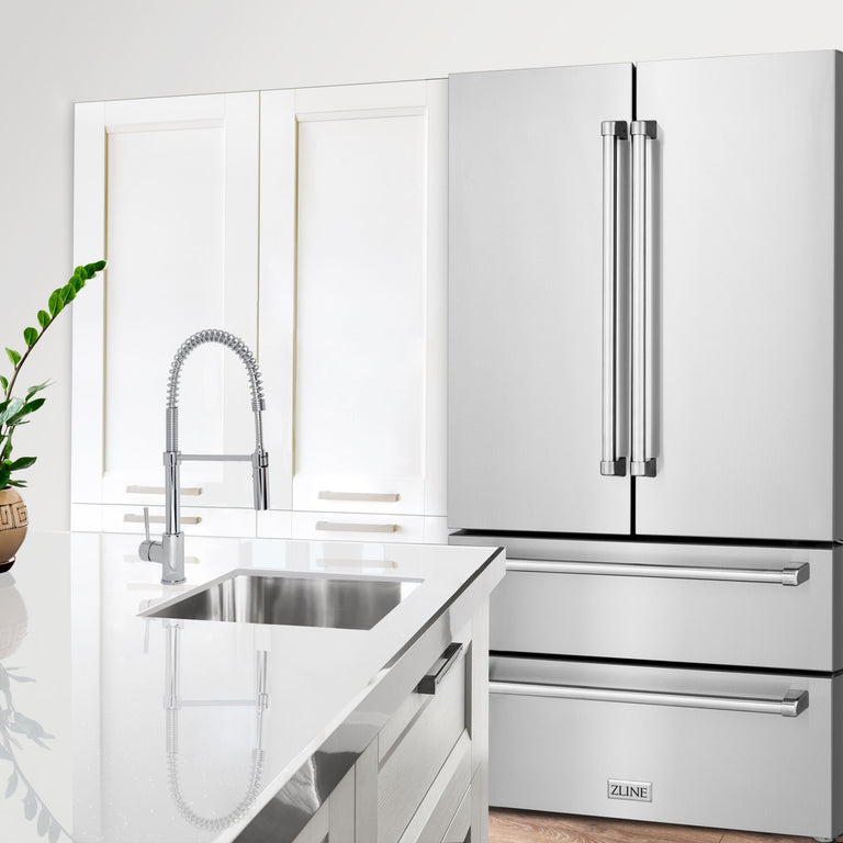 ZLINE Appliance Package - 36 in. Dual Fuel Range, Range Hood, 3 Rack Dishwasher, Refrigerator - 4KPR-RARH36-DWV