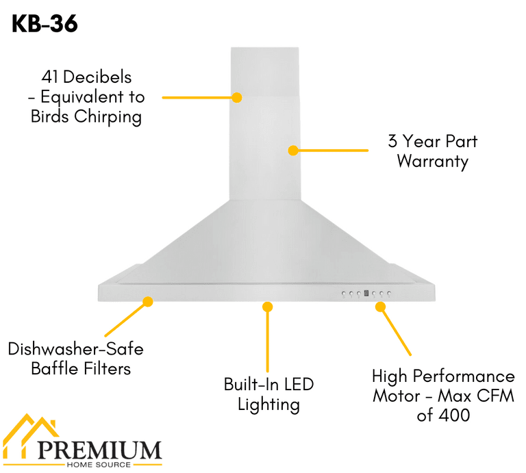 ZLINE Appliance Package - 36 in. Dual Fuel Range, Range Hood, 3 Rack Dishwasher, Refrigerator - 4KPR-RARH36-DWV