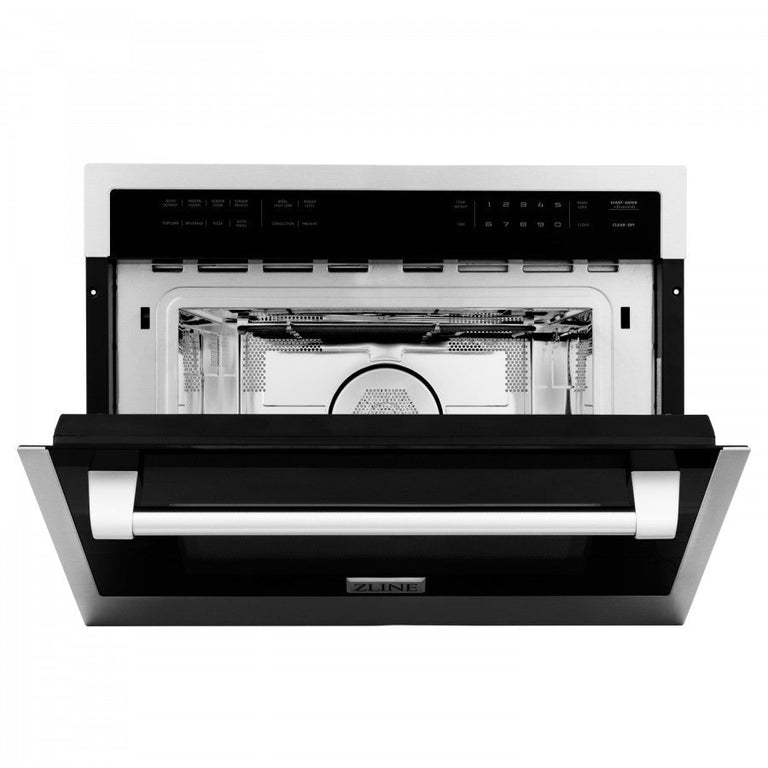ZLINE Appliance Package - 36 In. Dual Fuel Range, Range Hood, Microwave Oven in Stainless Steel - 3KP-RARHMWO-36