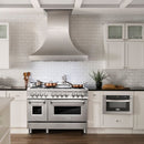 ZLINE Appliance Package - 48 in. Dual Fuel Range, Range Hood, 3 Rack Dishwasher, Refrigerator - 4KPR-RARH48-DWV