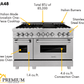 ZLINE Appliance Package - 48 in. Dual Fuel Range, Range Hood, 3 Rack Dishwasher, Refrigerator - 4KPR-RARH48-DWV