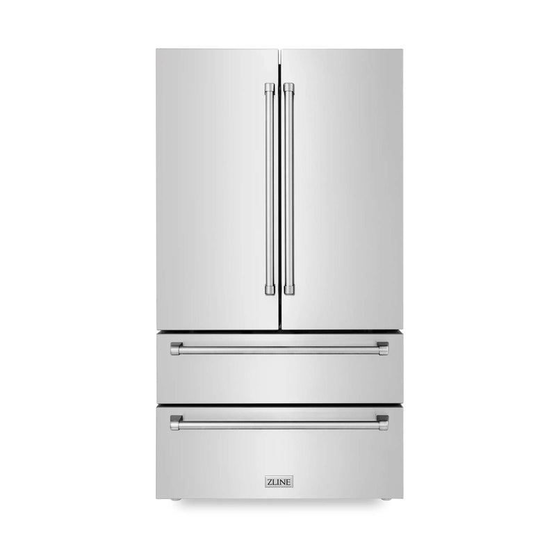 ZLINE Appliance Package - Kitchen Package with Refrigeration, 48" Stainless Steel Rangetop, 48" Range Hood and 30" Single Wall Oven - 4KPR-RTRH48-AWS