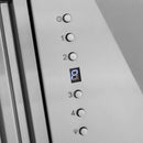 ZLINE Autograph 36 Inch DuraSnow Stainless Steel Range Hood with White Matte Shell and Champagne Bronze Handle, 8654SNZ-WM36-CB