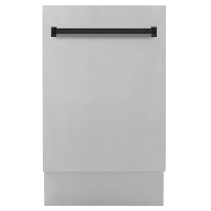 ZLINE Autograph Edition 18 in. Dishwasher in Stainless Steel with Champagne Bronze Handle