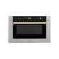 ZLINE Autograph Edition 24" 1.2 cu. ft. Built-in Microwave Drawer with a Traditional Handle in Fingerprint Resistant Stainless Steel MWDZ-1-SS-H