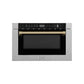 ZLINE Autograph Edition 24" 1.2 cu. ft. Built-in Microwave Drawer with a Traditional Handle in Fingerprint Resistant Stainless Steel MWDZ-1-SS-H