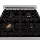 ZLINE Autograph Edition 24" 2.8 cu. ft. Dual Fuel Range with Gas Stove and Electric Oven in DuraSnow Stainless Steel with White Matte Door and Accents