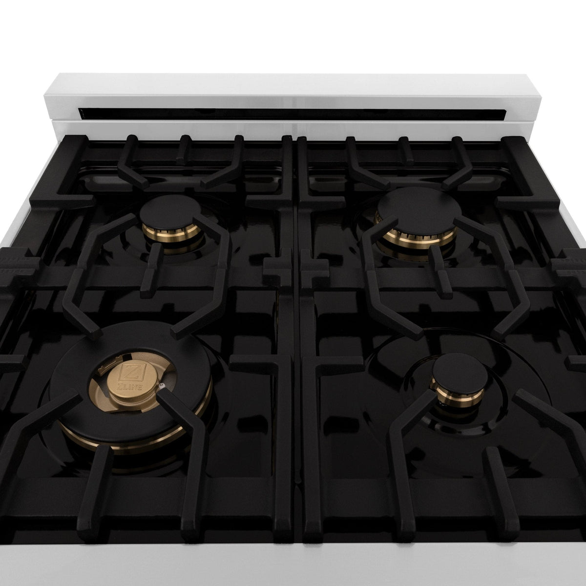 ZLINE Autograph Edition 24" 2.8 cu. ft. Dual Fuel Range with Gas Stove and Electric Oven in Stainless Steel with White Matte Door and Accents