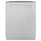 ZLINE Autograph Edition 24" 3rd Rack Top Control Tall Tub Dishwasher in DuraSnow Stainless Steel with Accent Handle, 45dBa