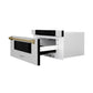 ZLINE Autograph Edition 30" 1.2 cu. ft. Built-In Microwave Drawer in Fingerprint Resistant Stainless Steel with Accents MWDZ-30-SS