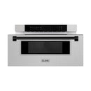 ZLINE Autograph Edition 30" 1.2 cu. ft. Built-In Microwave Drawer in Fingerprint Resistant Stainless Steel with Accents MWDZ-30-SS