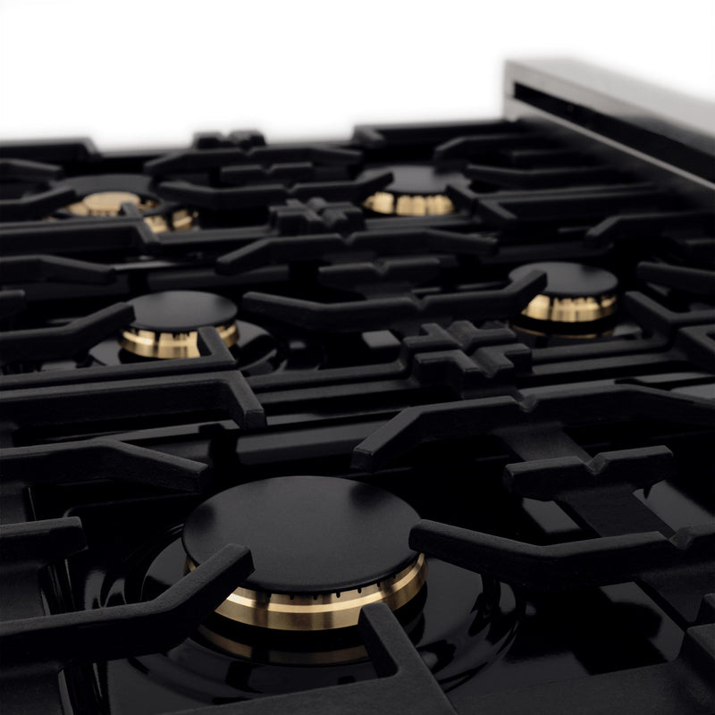 ZLINE Autograph Edition 30" 4.0 cu. ft. Dual Fuel Range with Gas Stove and Electric Oven in DuraSnow Stainless Steel with Accents