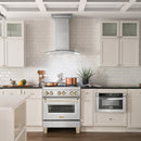 ZLINE Autograph Edition 30" 4.0 cu. ft. Dual Fuel Range with Gas Stove and Electric Oven in DuraSnow Stainless Steel with Accents