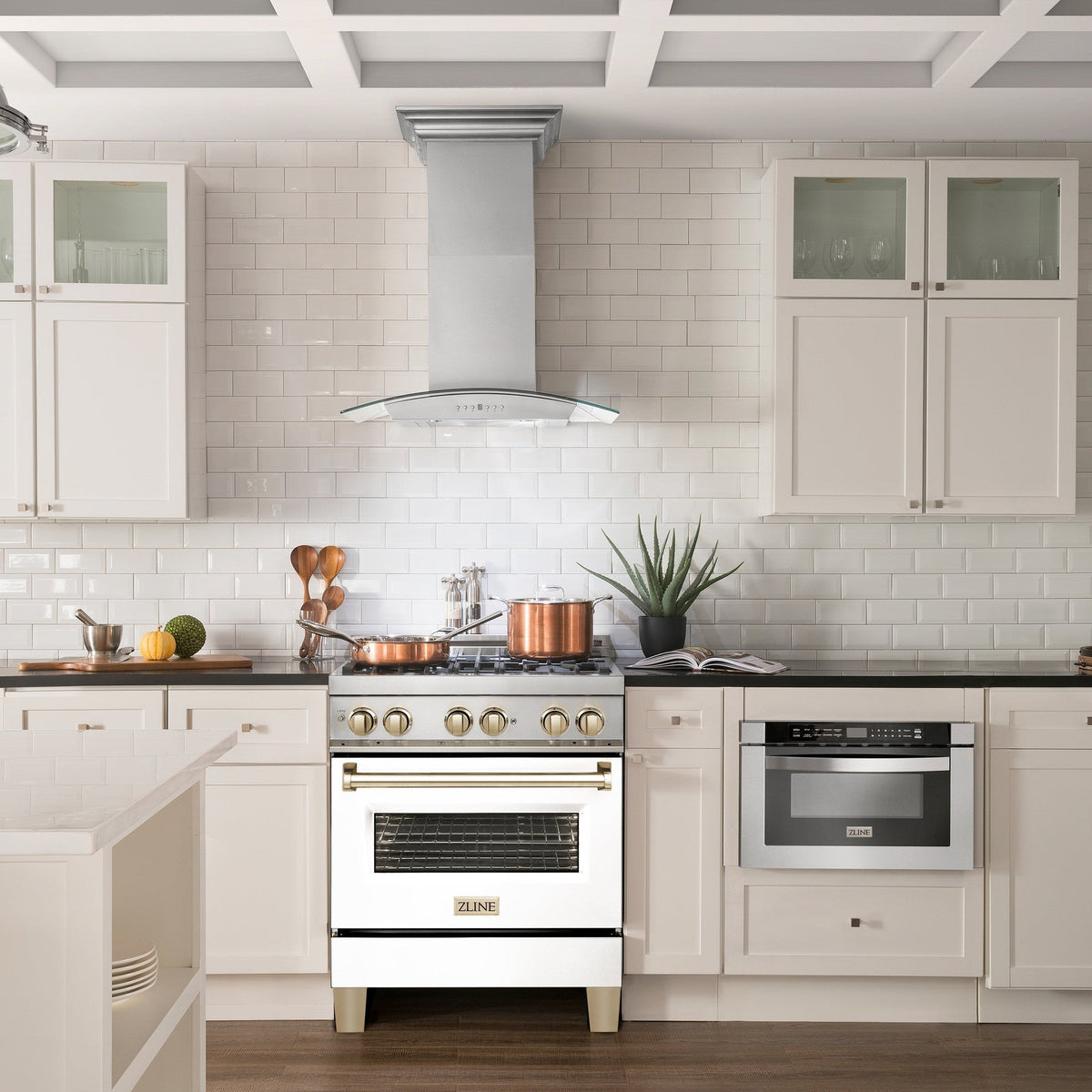 ZLINE Autograph Edition 30" 4.0 cu. ft. Dual Fuel Range with Gas Stove and Electric Oven in Stainless Steel with White Matte Door and Accents