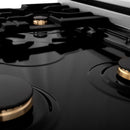ZLINE Autograph Edition 30" Porcelain Rangetop with 4 Gas Burners in DuraSnow Stainless Steel With Accents