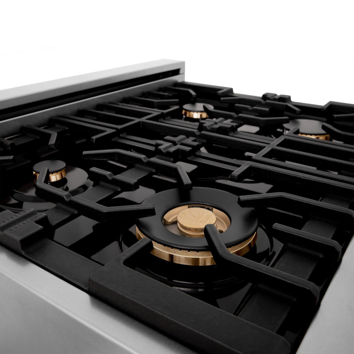 ZLINE Autograph Edition 30" Porcelain Rangetop with 4 Gas Burners in Stainless Steel with Accents