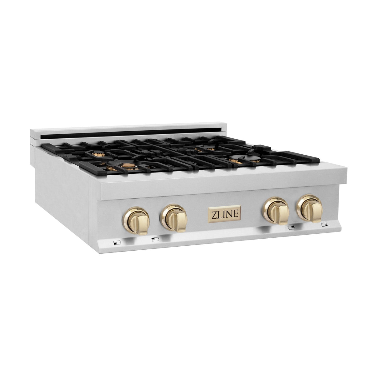 ZLINE Autograph Edition 30" Porcelain Rangetop with 4 Gas Burners in Stainless Steel with Accents