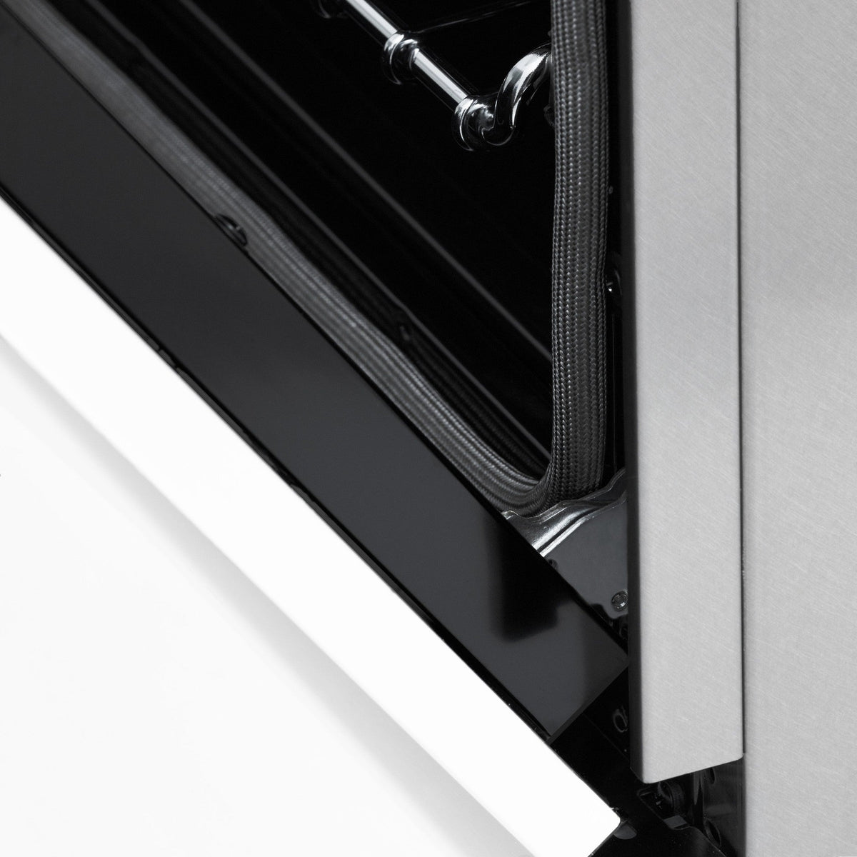 ZLINE Autograph Edition 36" 4.6 cu. ft. Dual Fuel Range with Gas Stove and Electric Oven in DuraSnow Stainless Steel with White Matte Door and Accents