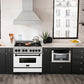 ZLINE Autograph Edition 36" 4.6 cu. ft. Dual Fuel Range with Gas Stove and Electric Oven in DuraSnow Stainless Steel with White Matte Door and Accents