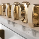 ZLINE Autograph Edition 36" 4.6 cu. ft. Dual Fuel Range with Gas Stove and Electric Oven in Stainless Steel with White Matte Door and Accents