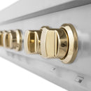 ZLINE Autograph Edition 36" Porcelain Rangetop with 6 Gas Burners in Stainless Steel with Accents