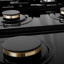ZLINE Autograph Edition 36" Porcelain Rangetop with 6 Gas Burners in Stainless Steel with Accents