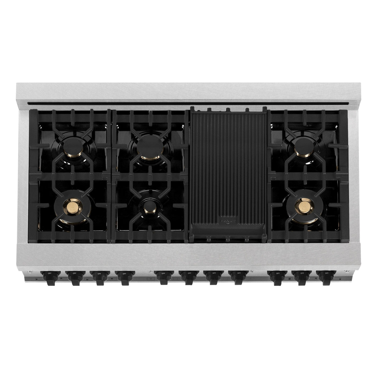 ZLINE Autograph Edition 48" 6.0 cu. ft. Dual Fuel Range with Gas Stove and Electric Oven in DuraSnow Stainless Steel with White Matte Door with Accents