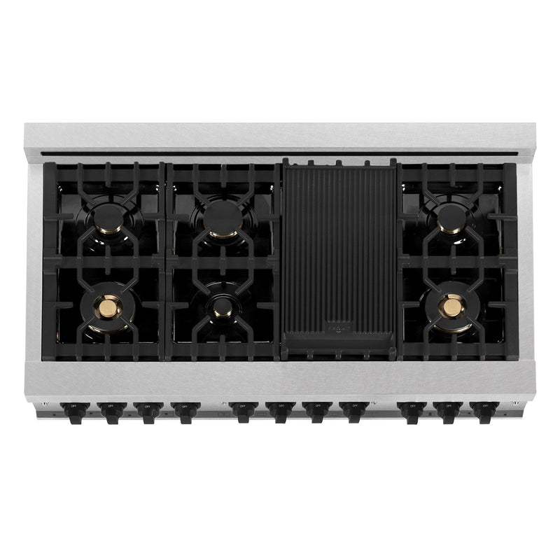 ZLINE Autograph Edition 48" 6.0 cu. ft. Dual Fuel Range with Gas Stove and Electric Oven in DuraSnow Stainless Steel with White Matte Door with Accents