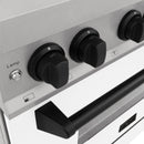 ZLINE Autograph Edition 48" 6.0 cu. ft. Dual Fuel Range with Gas Stove and Electric Oven in DuraSnow Stainless Steel with White Matte Door with Accents