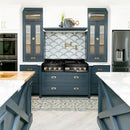 ZLINE Autograph Edition 48" Porcelain Rangetop with 7 Gas Burners in Black Stainless Steel With Accents