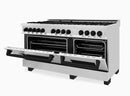 ZLINE Autograph Edition 60" 7.4 cu. ft. Dual Fuel Range with Gas Stove and Electric Oven in Stainless Steel with Accents