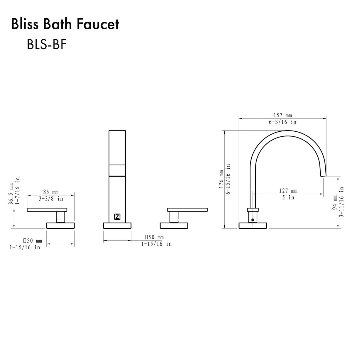 ZLINE Bliss Bath Faucet with Color Options