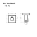 ZLINE Bliss Towel Hook With Color Options
