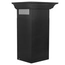 ZLINE Convertible Vent Wall Mount Range Hood in Black Stainless Steel with Crown Molding BSKBNCRN