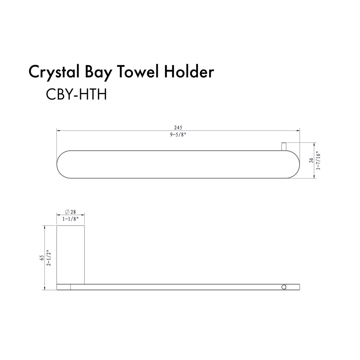 ZLINE Crystal Bay Towel Holder With Color Options