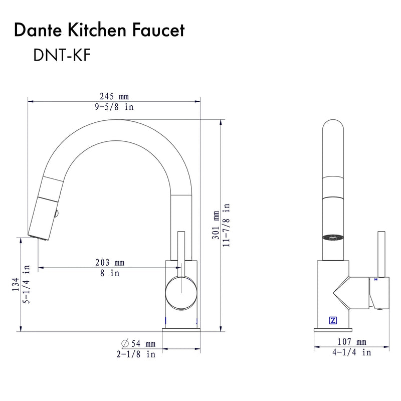ZLINE Dante Kitchen Faucet with Color Options