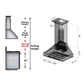 ZLINE Ducted Vent Black Stainless Steel Wall Mount Range Hood BS655N