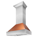 ZLINE DuraSnow Stainless Steel Range Hood with Copper Shell 