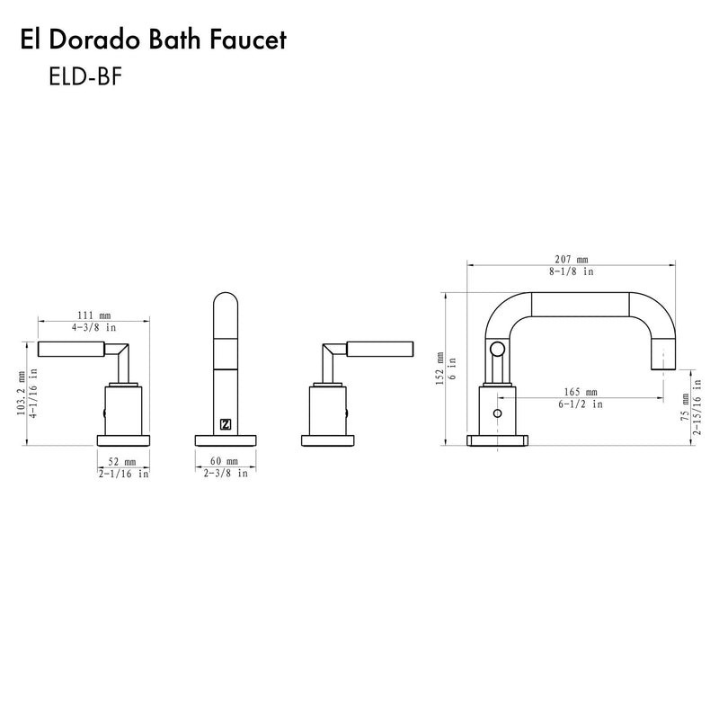 ZLINE El Dorado Bath Faucet with Color Options