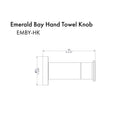 ZLINE Emerald Bay Towel Hook with color options