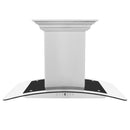 Products ZLINE Island Mount Range Hood in Stainless Steel with Built-in CrownSound‚ Bluetooth Speakers