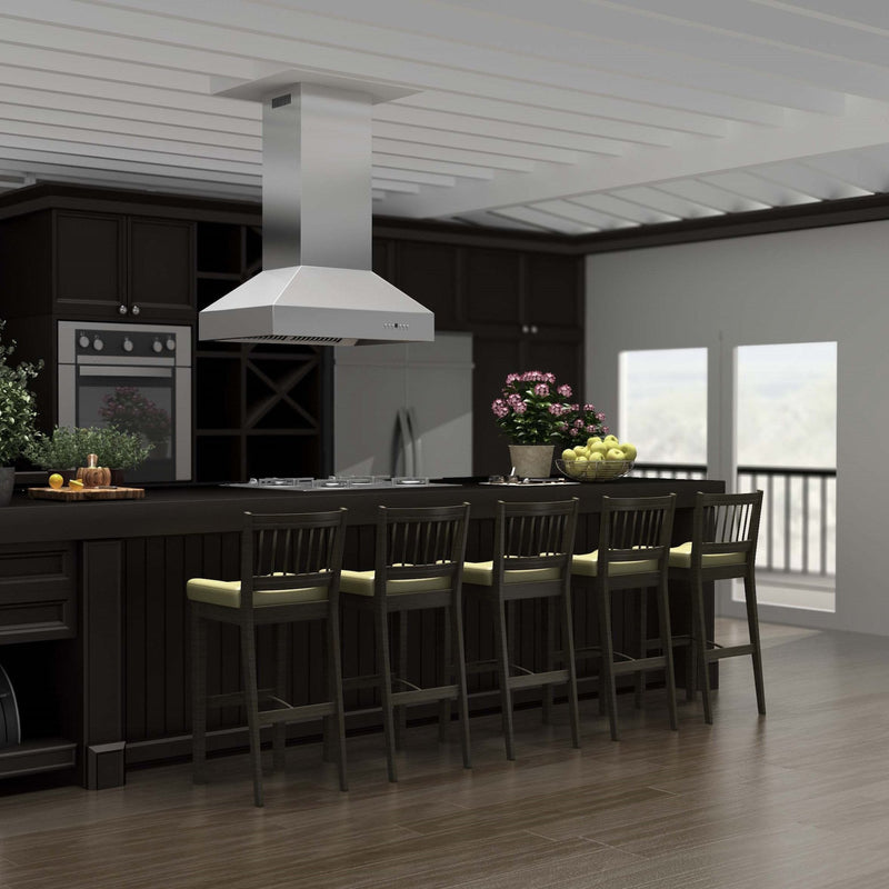 ZLINE Outdoor Island Mount Range Hood in Stainless Steel 