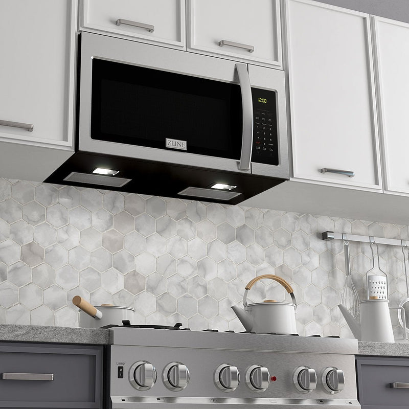 ZLINE Over the Range Convection Microwave Oven 30" in Stainless Steel with Modern Handle and Sensor Cooking MWO-OTR