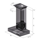 ZLINE Professional Wall Mount Range Hood in Stainless Steel with Crown Molding - KECOMCRN-30