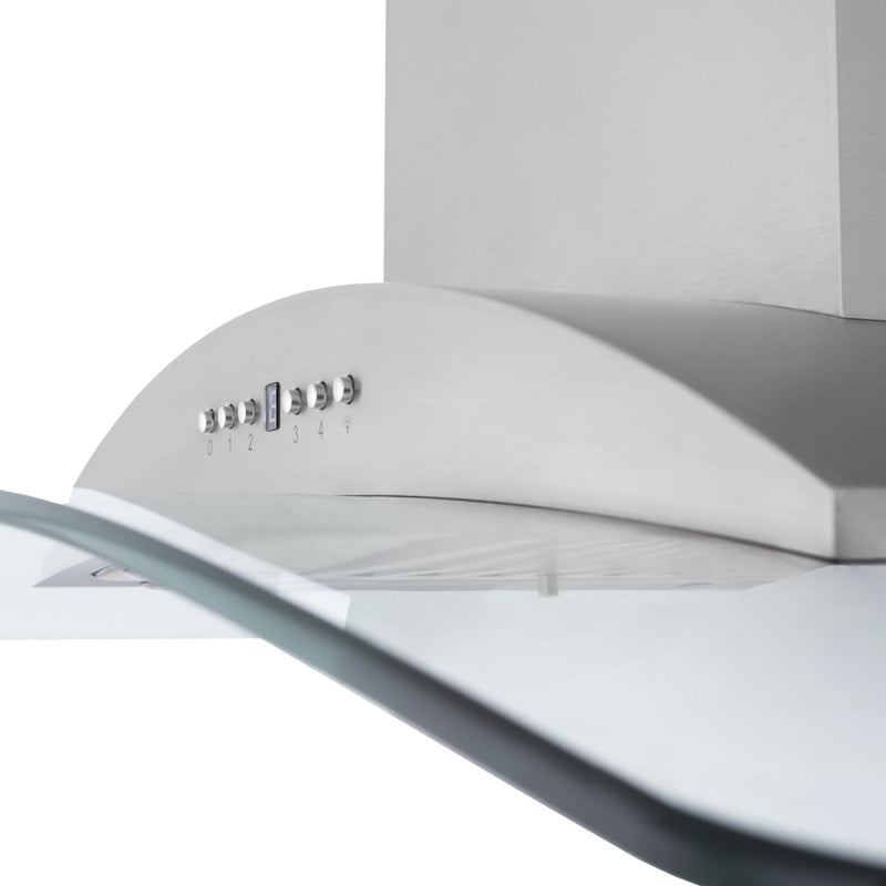 ZLINE Wall Mount Range Hood in Stainless Steel & Glass - KN