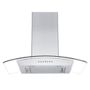ZLINE Wall Mount Range Hood in Stainless Steel & Glass with Crown Molding - KZCRN